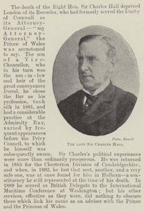 Afdøde Sir Charles Hall af English Photographer