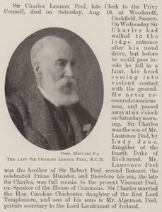 Den afdøde Sir Charles Lennox Peel, KCB af English Photographer