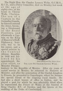 Den afdøde Sir Charles Lennox Wyke af English Photographer