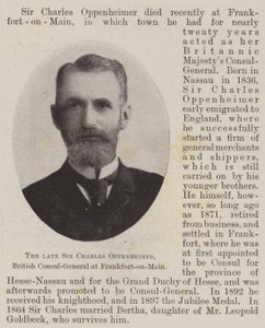 Den afdøde Sir Charles Oppenheimer, britisk generalkonsul i Frankfort-on-Main af English Photographer