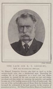 Den afdøde Sir E T Gourley, MP for Sunderland 1868-1900 af English Photographer