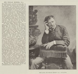 Den afdøde Sir Edgar Boehm, RA, billedhugger af English Photographer