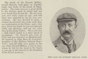 Afdøde Sir Everett Millais, Baronet af English Photographer