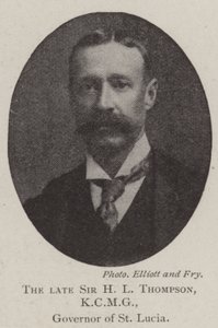 Afdøde Sir H L Thompson, KCMG, guvernør i St. Lucia af English Photographer