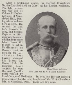 Den afdøde Sir HS Naylor-Leyland af English Photographer