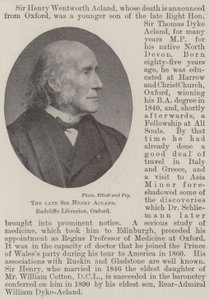 Afdøde Sir Henry Acland, Radcliffe Librarian, Oxford af English Photographer