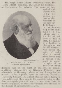 Den afdøde Sir J H Gilbert, fremtrædende landbruger af English Photographer