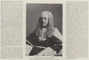 Den afdøde Sir John Duke Coleridge, Baron Coleridge og Lord Chief Justice of England af English Photographer