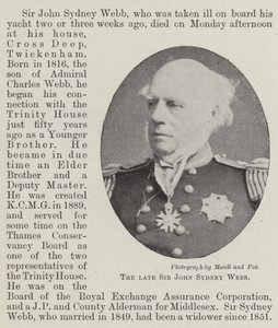 Den afdøde Sir John Sydney Webb af English Photographer