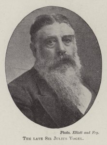 Afdøde Sir Julius Vogel af English Photographer
