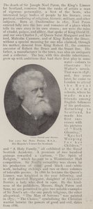 Afdøde Sir Noel Paton, RSA, Hans Majestys Limner for Skotland af English Photographer