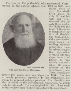 Afdøde Sir Philip Manfield af English Photographer