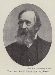 Den afdøde Sir T Dyke Acland, Baronet af English Photographer