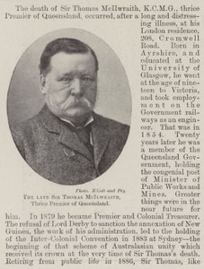 Afdøde Sir Thomas McIlwraith, tre gange premierminister i Queensland af English Photographer