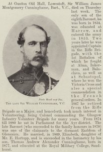 Den afdøde Sir William Cunninghame, VC af English Photographer