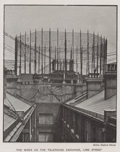Ledningerne til telefoncentralen, Lime Street af English Photographer