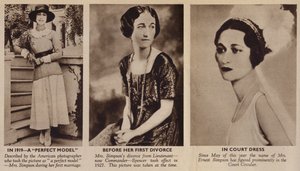 The younger Mrs Simpson, future Duchess of Windsordani af English Photographer