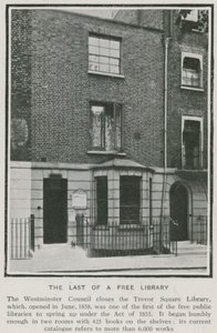 Trevor Square Library, Westminster af English Photographer