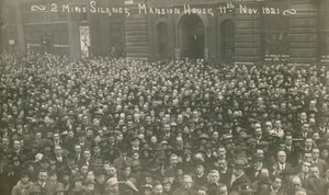 To minutters stilhed i Mansion House, London, 11. november 1921 af English Photographer