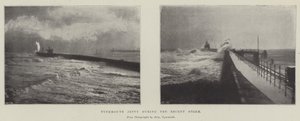 Tynemouth Jetty under den seneste storm af English Photographer