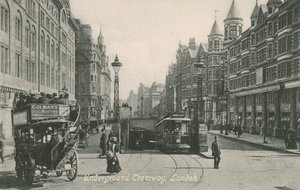 Underjordisk sporvogn, Southampton Row, London af English Photographer
