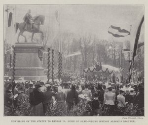 Afsløring af statuen til Ernest II, hertug af Saxe-Coburg (Prins Alberts Broder) af English Photographer