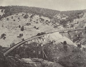 Viadukt på Adelaide til Melbourne Railway af English Photographer