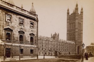 Victoria Tower of Houses of Parliament af English Photographer