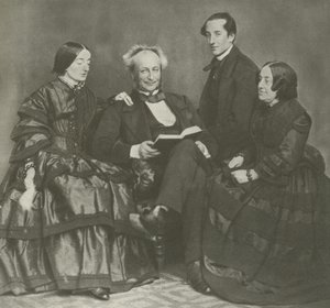 Victoriansk familiegruppe, 1857 af English Photographer