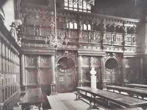 Udsigt over Middle Temple Hall interiør, London, 1885 af English Photographer