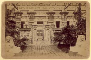 Udsigt mod den egyptiske domstol, Crystal Palace af English Photographer