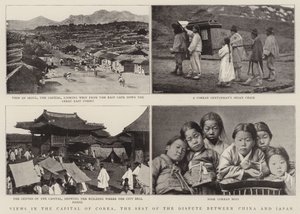 Udsigt i hovedstaden i Corea, sæde for striden mellem Kina og Japan af English Photographer