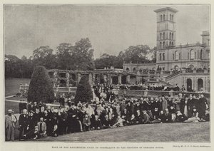 Besøg af Manchester Unity of Oddfellows til Grounds of Osborne House af English Photographer