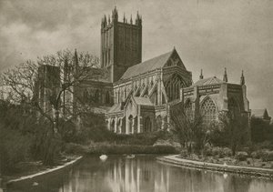 Wells Cathedral, fra Svanebassinet af English Photographer
