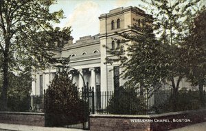 Wesleyan Chapel, Boston (farvefoto) af English Photographer
