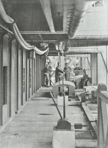 Woolwich Færge: nordponton hydraulisk løftestangsplatform, 1896 af English Photographer