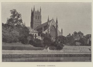 Worcester katedral af English Photographer