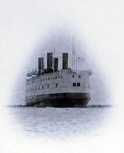 Værftsnr. 647, Baikal. Viser en agterskive af den isbrydende togfærgedamper Baikal af English Photographer