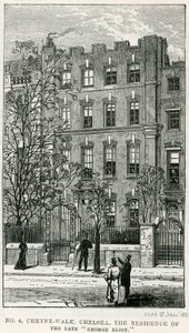 4 Cheyne Walk, Chelsea, bopæl for afdøde George Eliot af English School