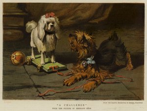 En udfordring (chromolitho) af English School