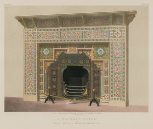 A Chimney Piece af Mrs Maw and Co, Broseley, Shropshire af English School