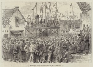 En kinesisk festival i Sourabaya, Java (gravering) af English School
