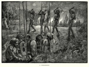 A Corroboree (gravering) af English School