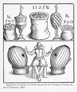 En erklæring om fastsættelse af datoen for den næste trækning af det store stående lotteri for Virginia, trykt af Felix Kyngston for William Welby, London, 1615 af English School