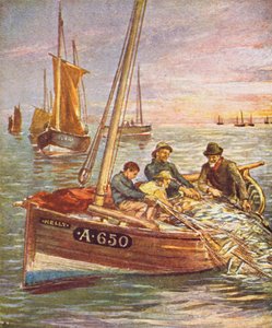 A Good Catch (farvelitografi) af English School