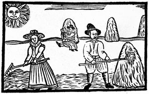 A Harvesting Scene, en illustration fra 
