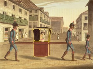 A Lady Going on a Visit, detalje af planche 6 fra `Travels in Brazil
