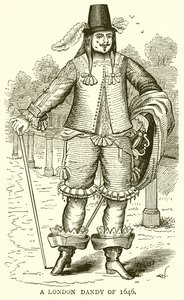 En London Dandy fra 1646 af English School