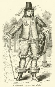 En London Dandy fra 1646 af English School