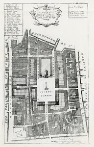Et kort over Parish of St Pauls Covent Garden taget fra den sidste undersøgelse af English School